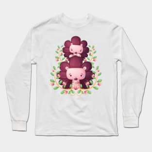 Cute Hedgehog Family Long Sleeve T-Shirt